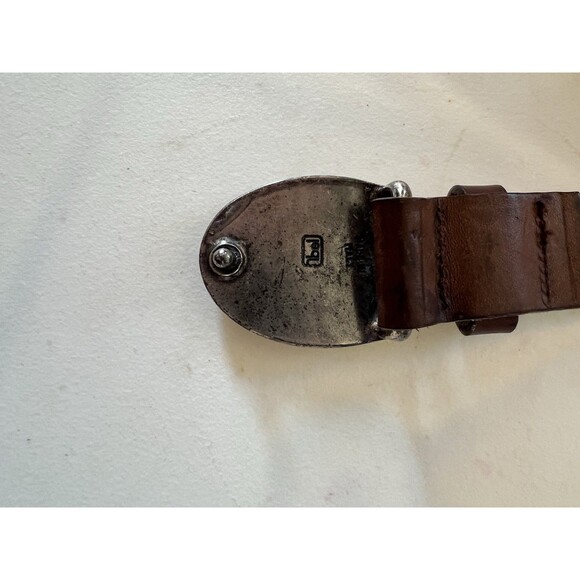 Genuine Leather Saks Fifth Avenue Belt With Mini Floral Belt Buckle